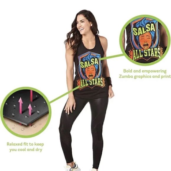 ZUMBA Rythms Bachata Bull Dog Tank nwt available in M,L, XL - Picture 5 of 7